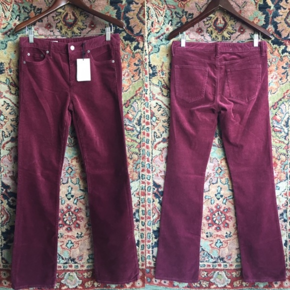 GAP 1969 Boot Cut Cords Corduroys Raisin Plum - Picture 2 of 6